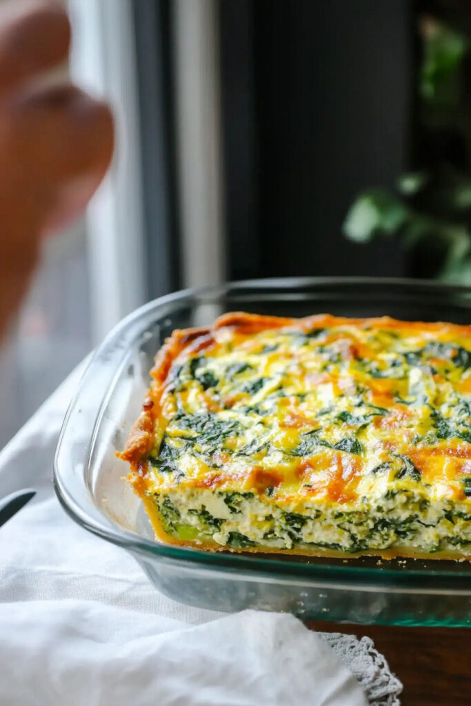 Customization Keto Crustless Spinach Quiche