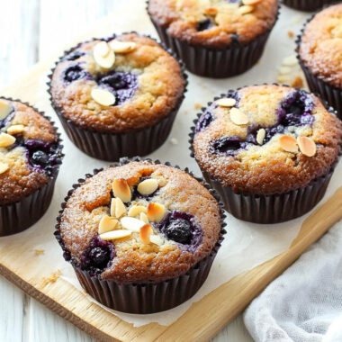 Keto Almond Flour Blueberry Muffins