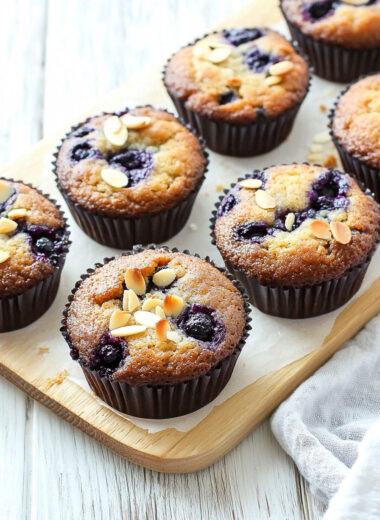 Keto Almond Flour Blueberry Muffins