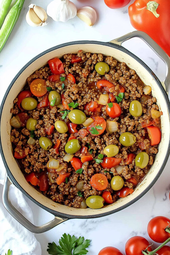 Cooking Picadillo