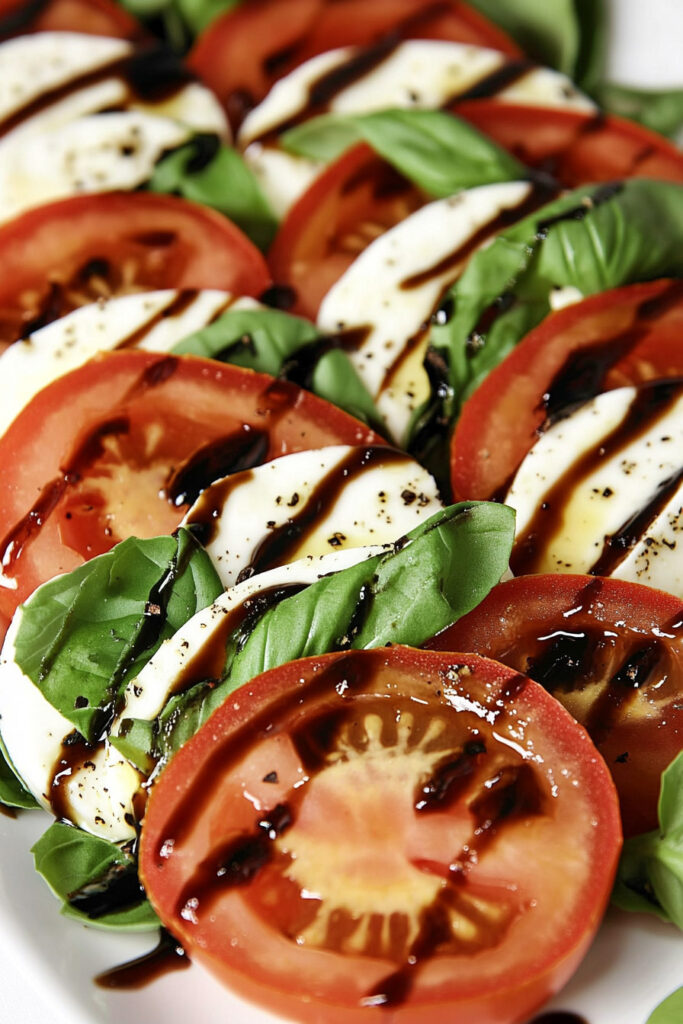 Finishing Touches Keto Caprese Salad with Balsamic Reduction