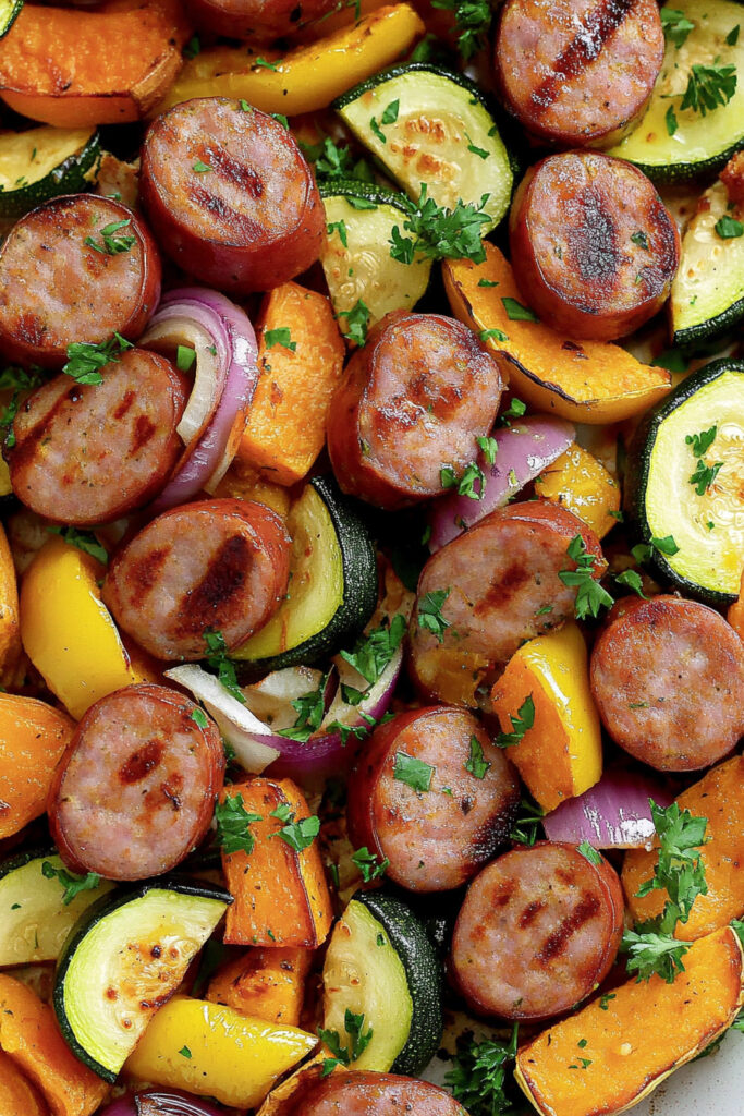 How to Make Keto Sheet Pan Sausage and Veggies