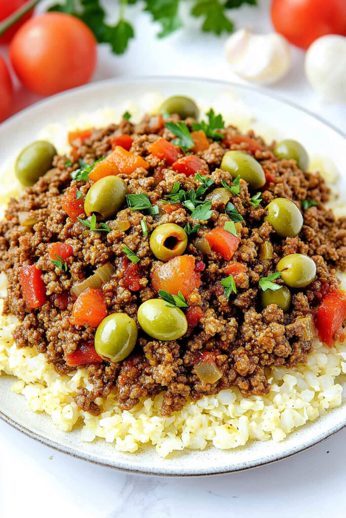 How to Serve Keto Picadillo