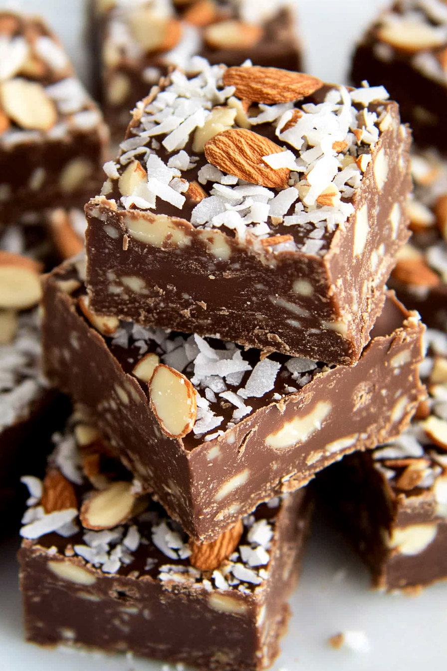 Keto Almond Joy Fudge