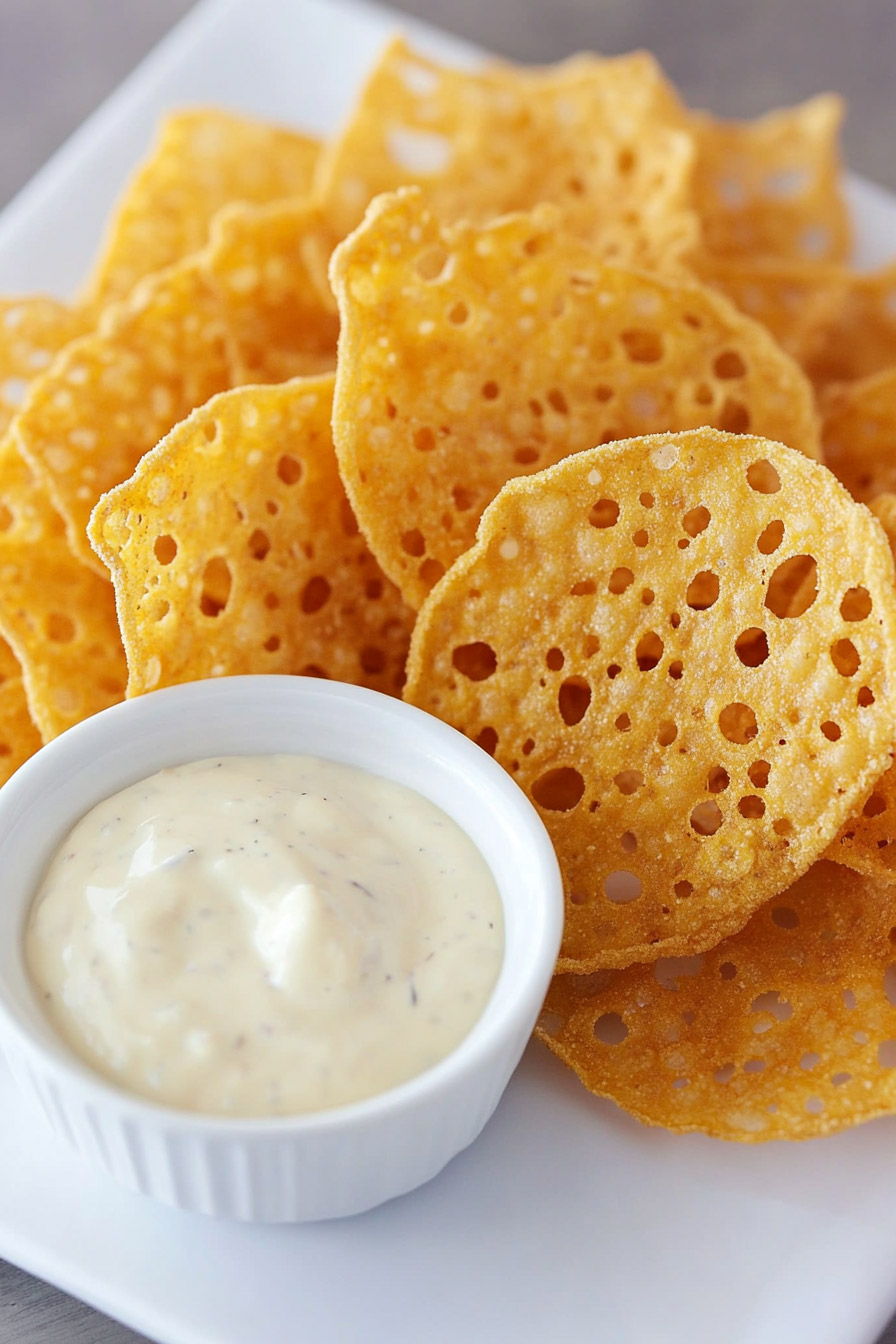 Keto Baked Cheese Crisp Crackers