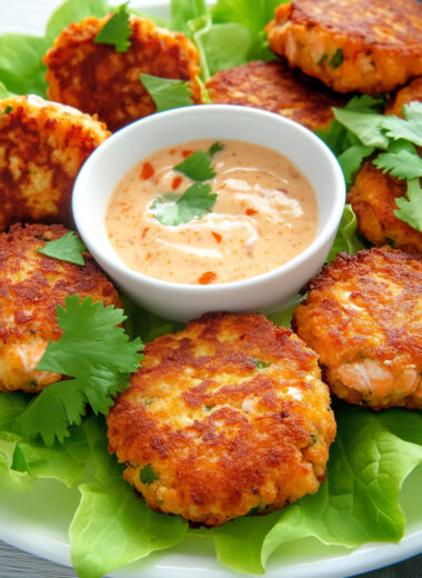 Keto Bang Bang Salmon Cakes