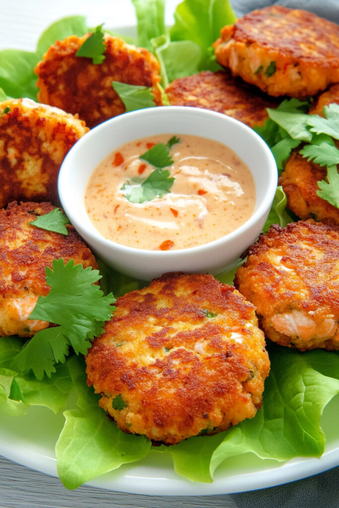 Keto Bang Bang Salmon Cakes