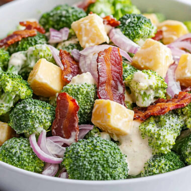 Keto Broccoli Salad with Beef Bacon