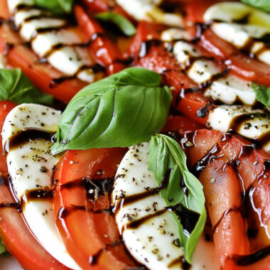 Keto Caprese Salad with Balsamic Reduction