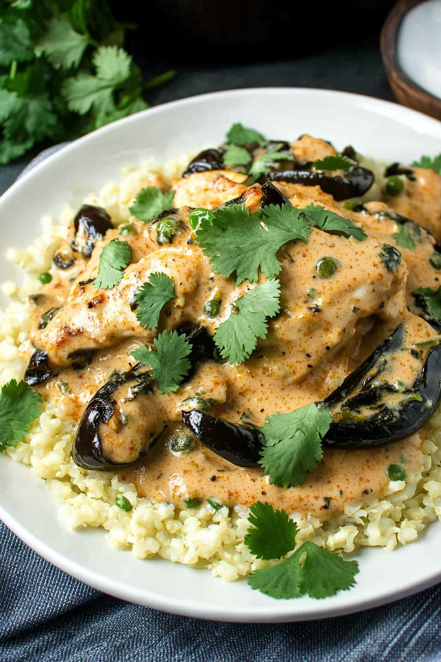 Keto Creamy Poblano Chicken