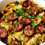 Keto Fried Cabbage and Sausage