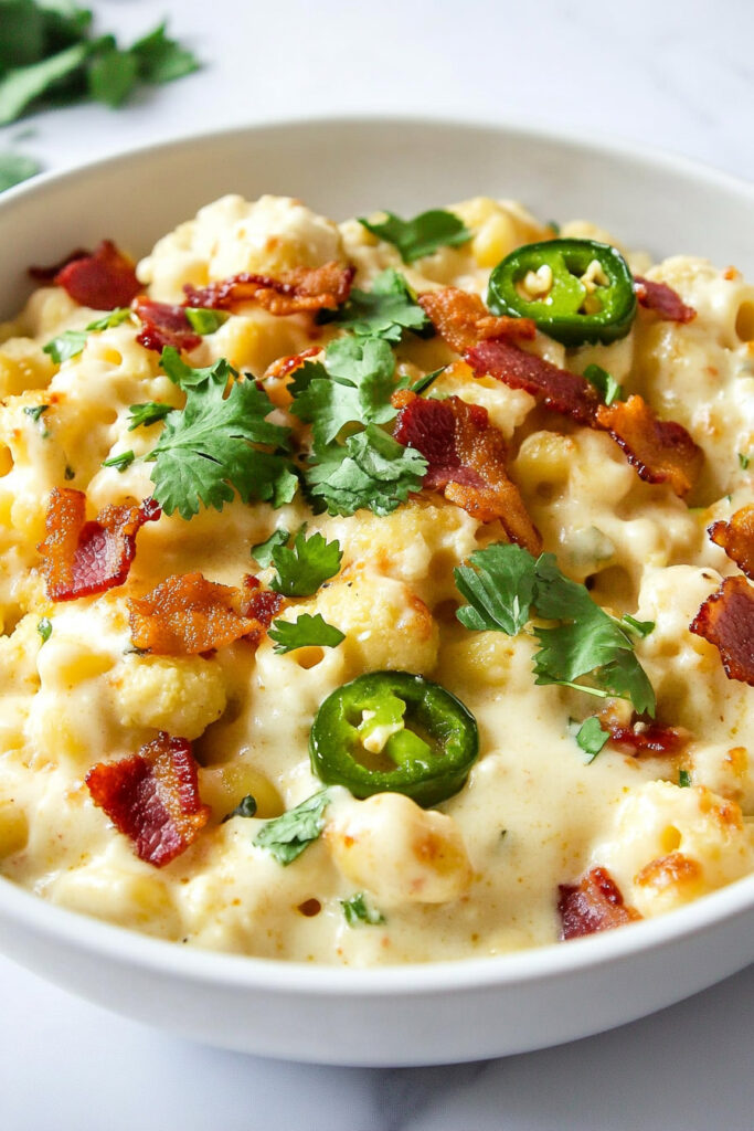 Storing Keto Jalapeño Popper Cauliflower Mac and Cheese